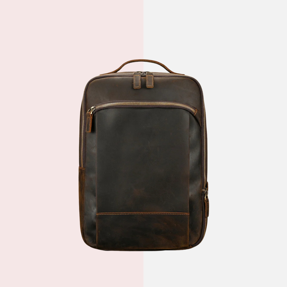 Handcrafted Crazy Horse Leather Backpack