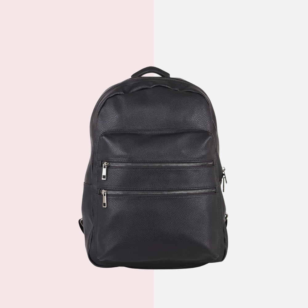 Multi-Pocket Black Backpack