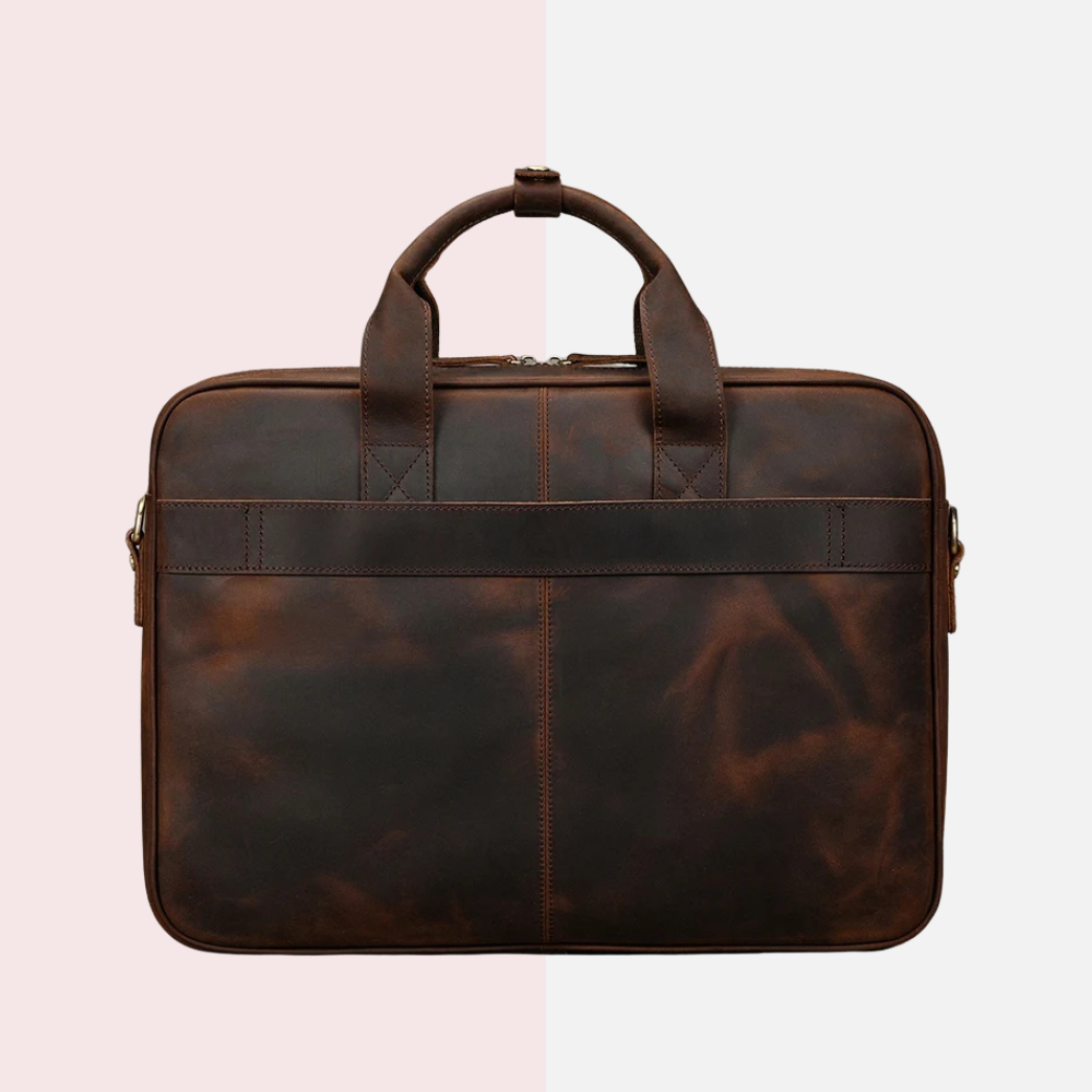 Vintage Crazy Horse Leather Laptop Bag