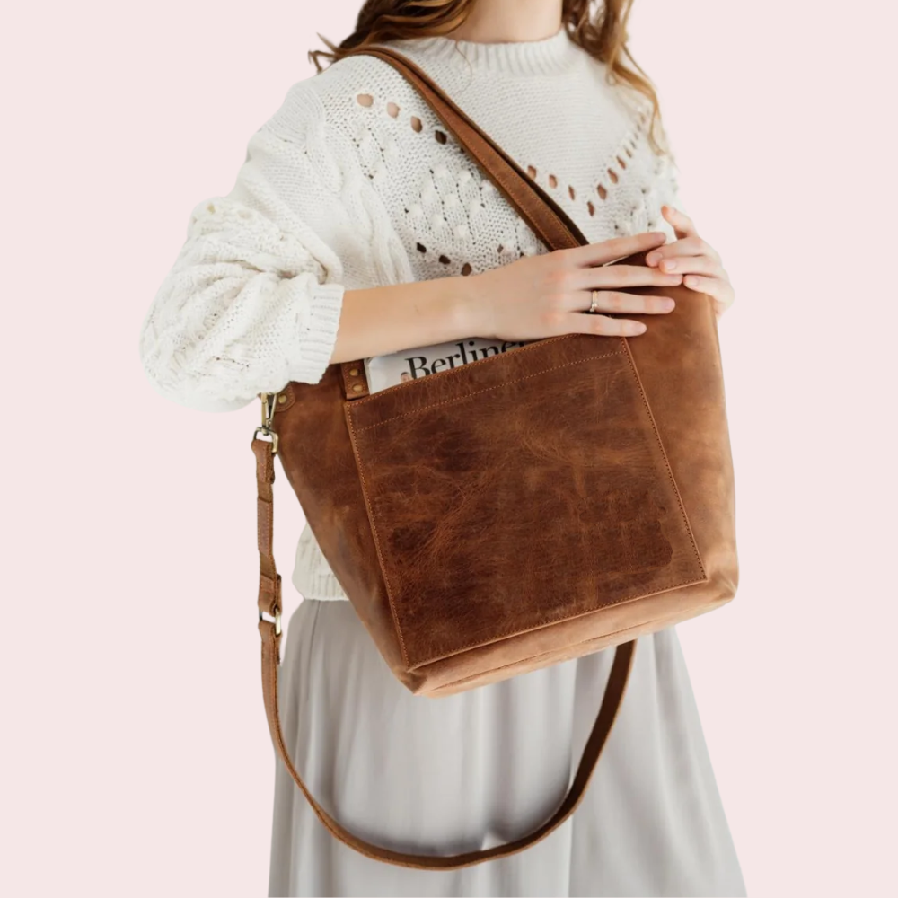 Camel Brown Carryall Tote Bag