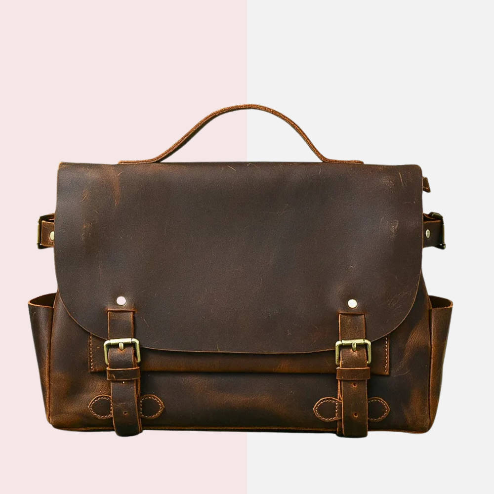 Retro Brown British Style Laptop Bag