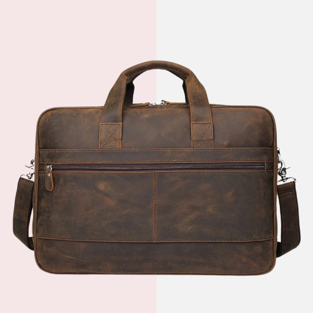 Vintage Designer Leather Laptop Briefcase