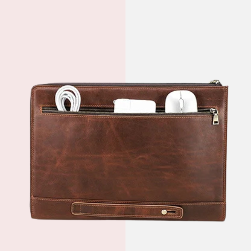 Red Brown Leather MacBook Pro Case