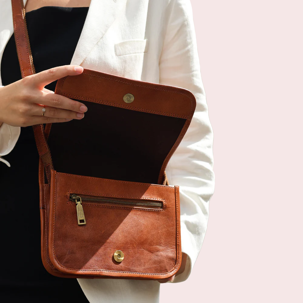 Heritage Tan Crossbody Bag