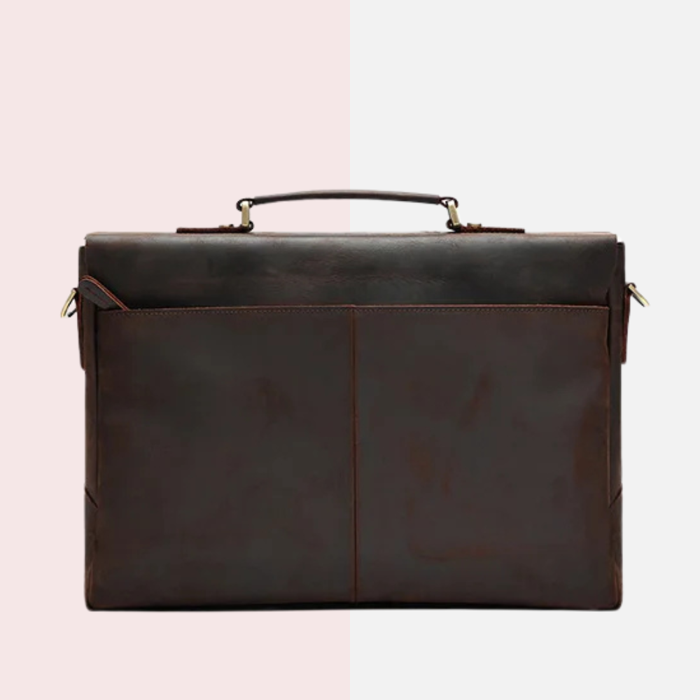 Coffee Brown Business Laptop Briefcase