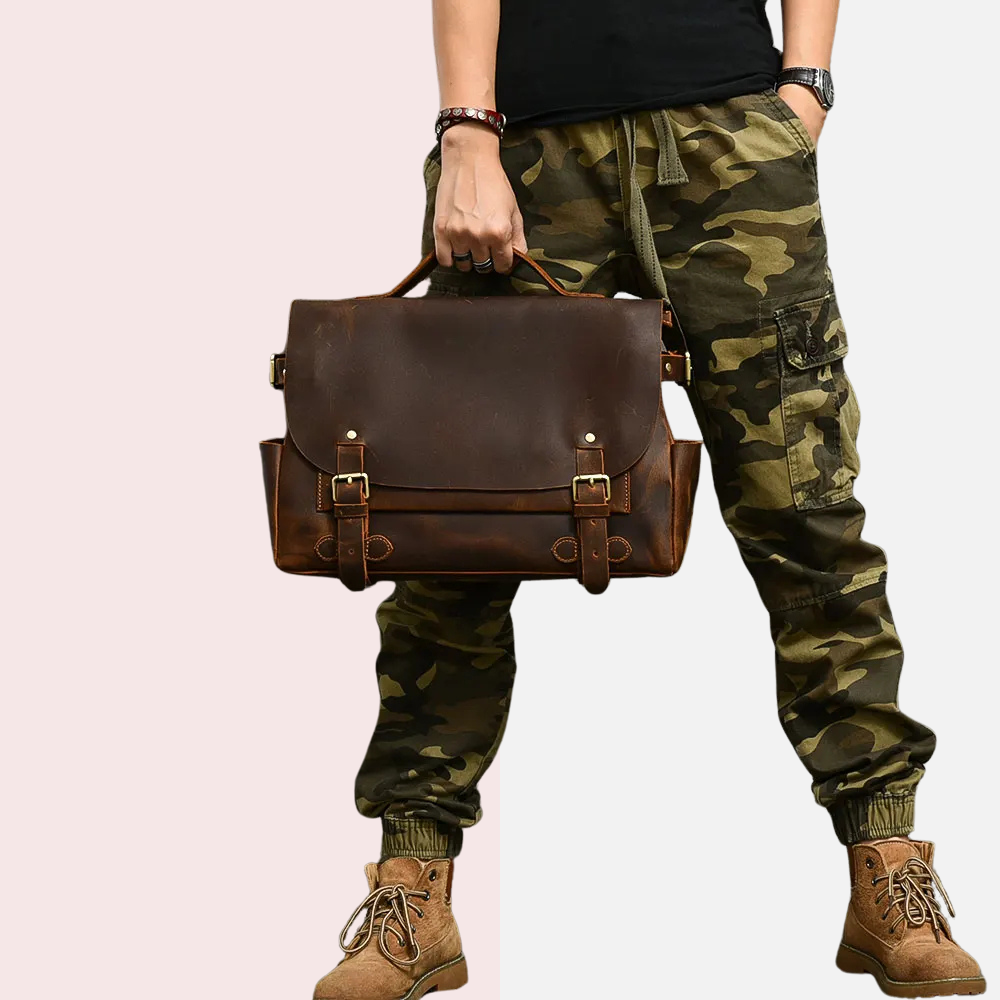 Retro Brown British Style Laptop Bag