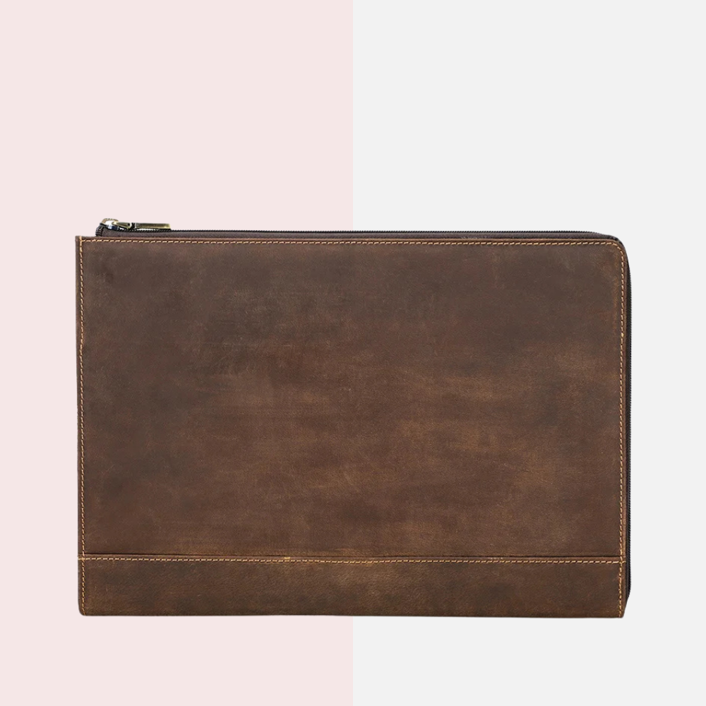 Red Brown Leather MacBook Pro Case