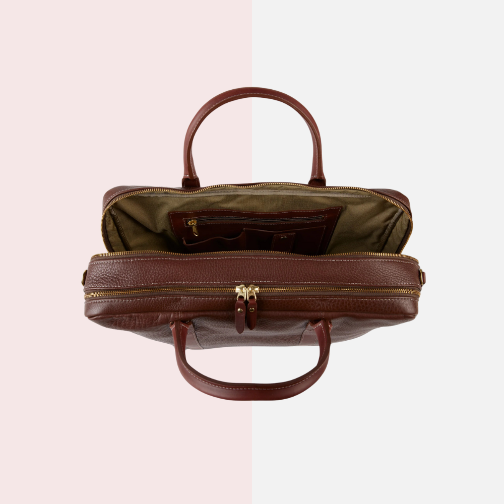 Chaparral Brown Leather Briefcase