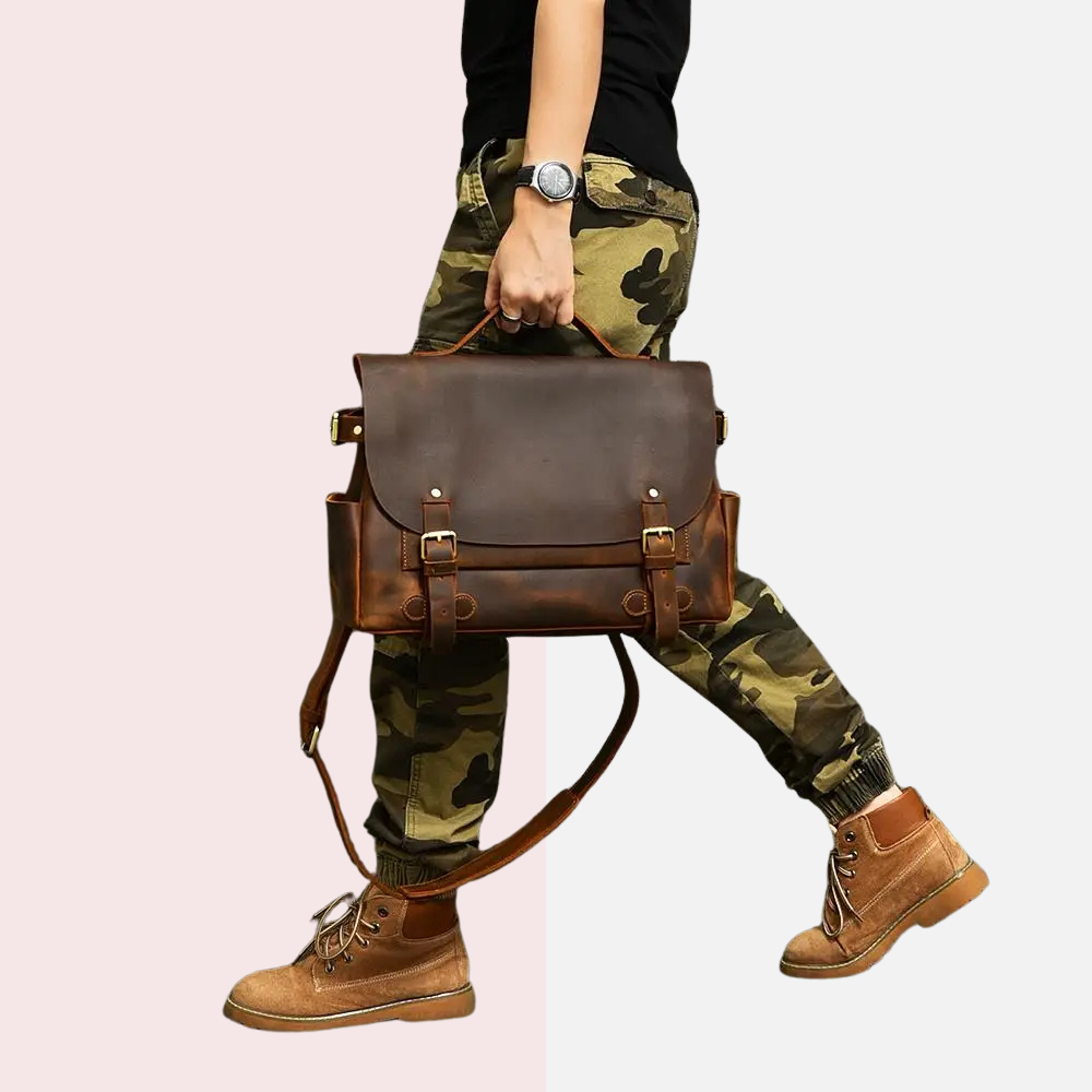 Retro Brown British Style Laptop Bag