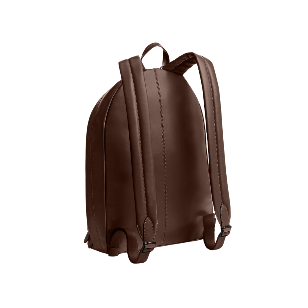 Minimalist Brown Leather Backpack