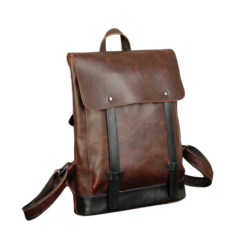 Retro Brown Crazy Horse Leather Backpack