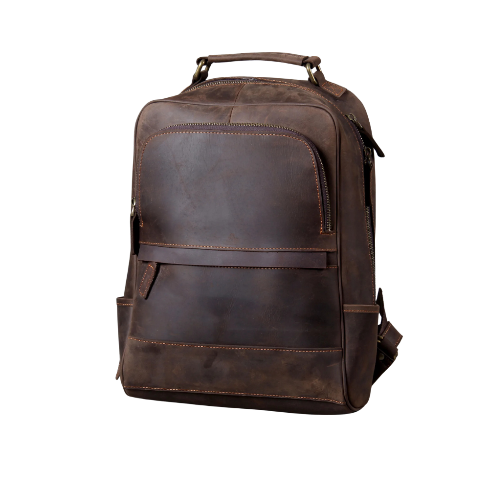 Designer Crazy Horse Travel Backpack