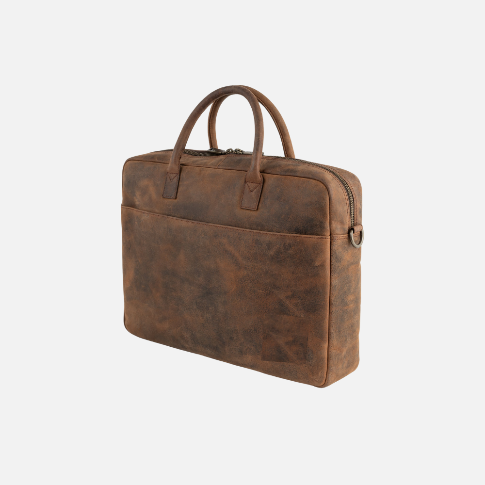 Earth Brown Leather Business Briefcase