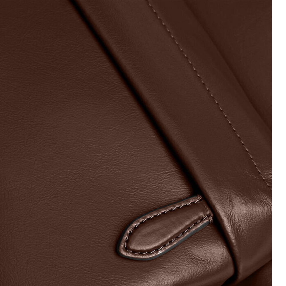 Minimalist Brown Leather Backpack