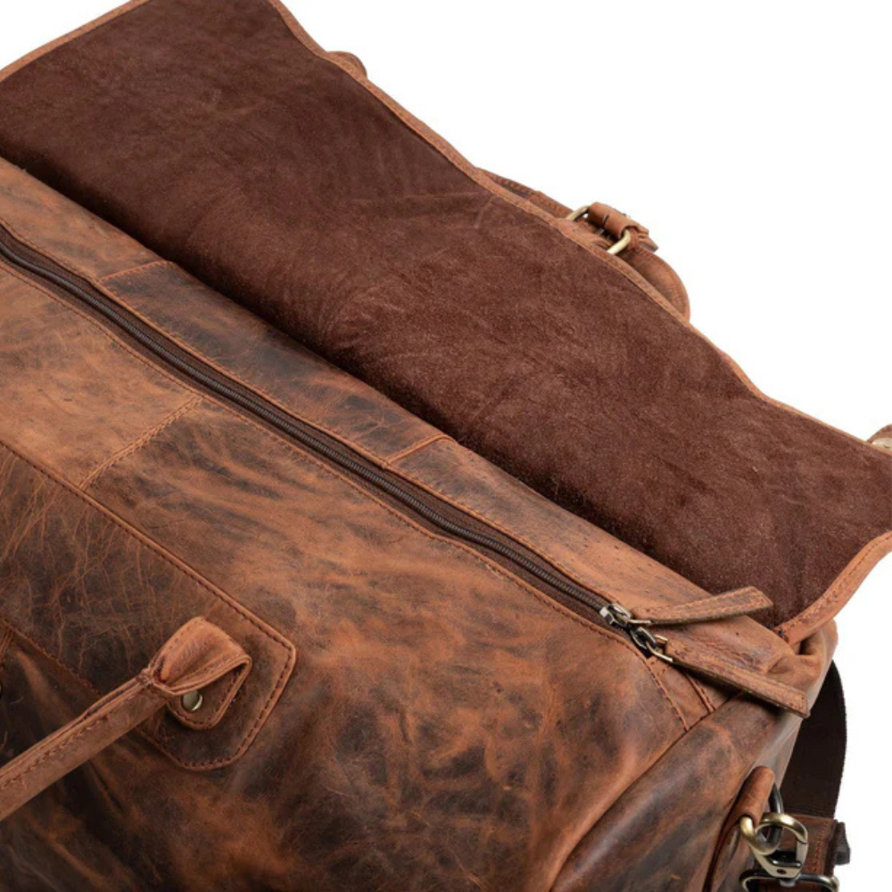 Essex Vintage Full-Grain Leather Duffle Bag