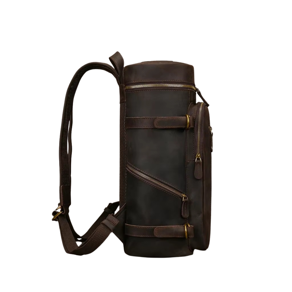 Rustic Tan Leather Backpack