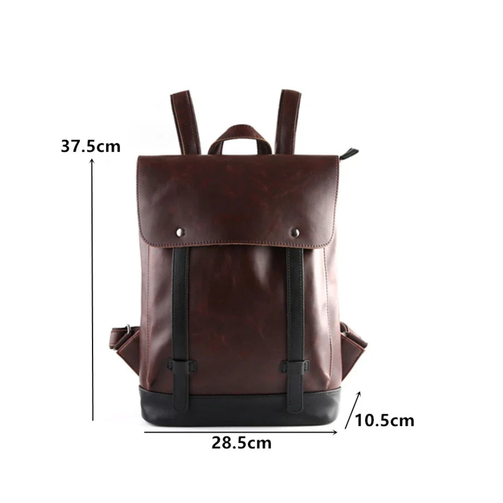 Retro Brown Crazy Horse Leather Backpack