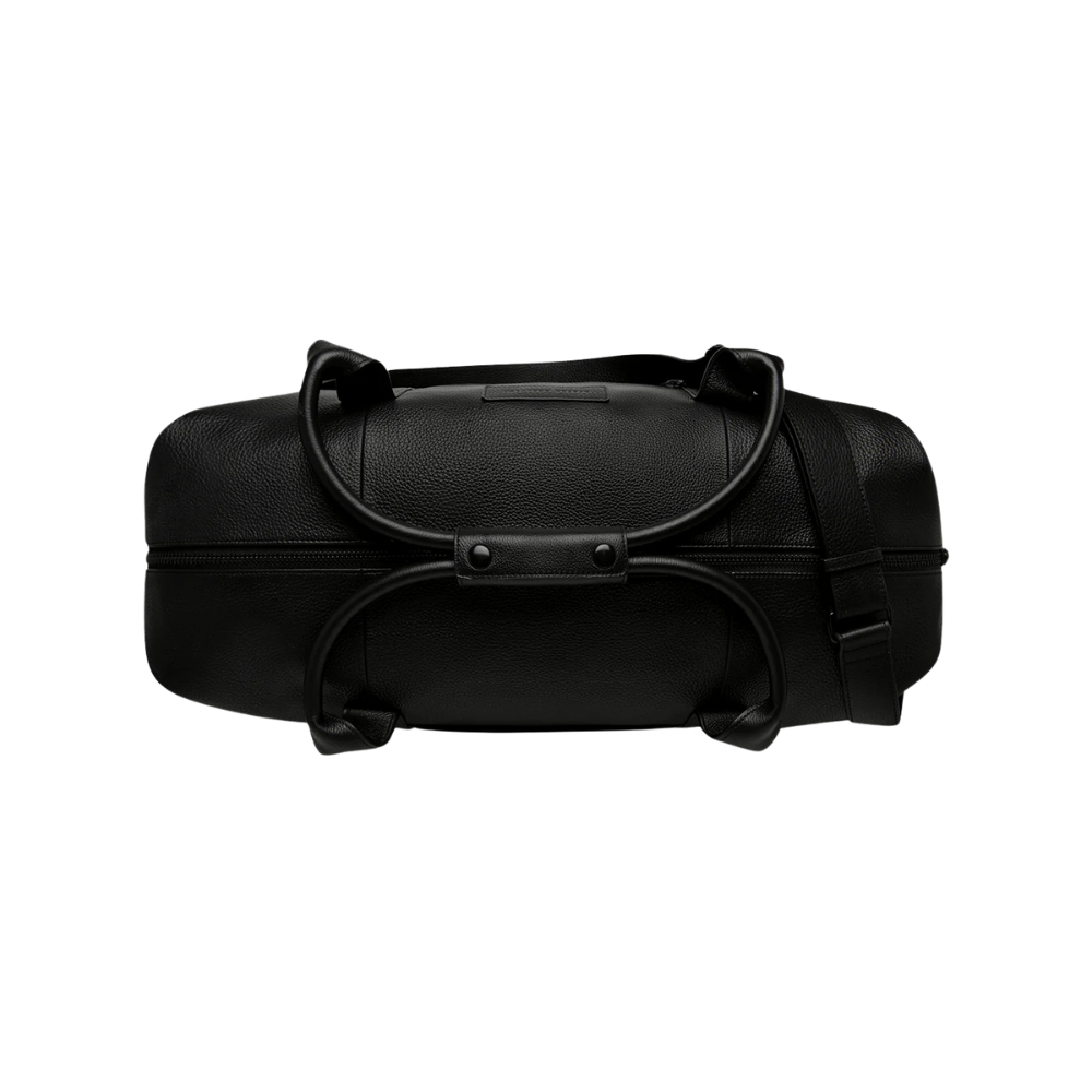Black Luxe Leather Duffle Bag
