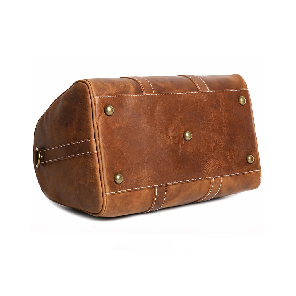 Vintage Brown Leather Business Travel Bag