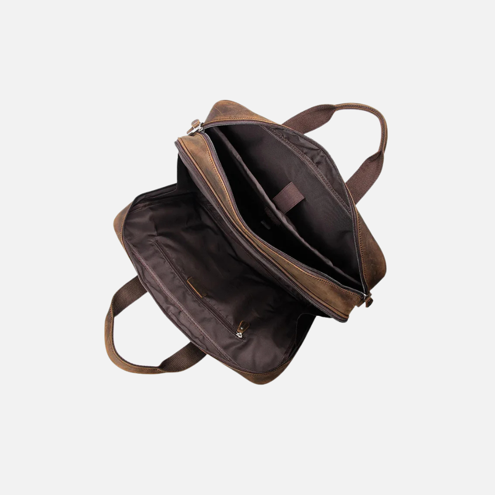 Vintage Designer Leather Laptop Briefcase