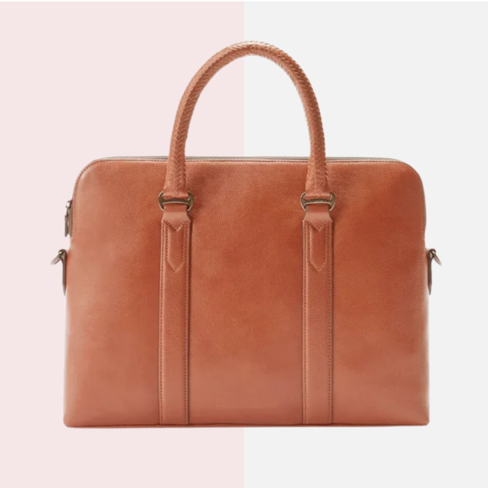 Caramel Leather Briefcase