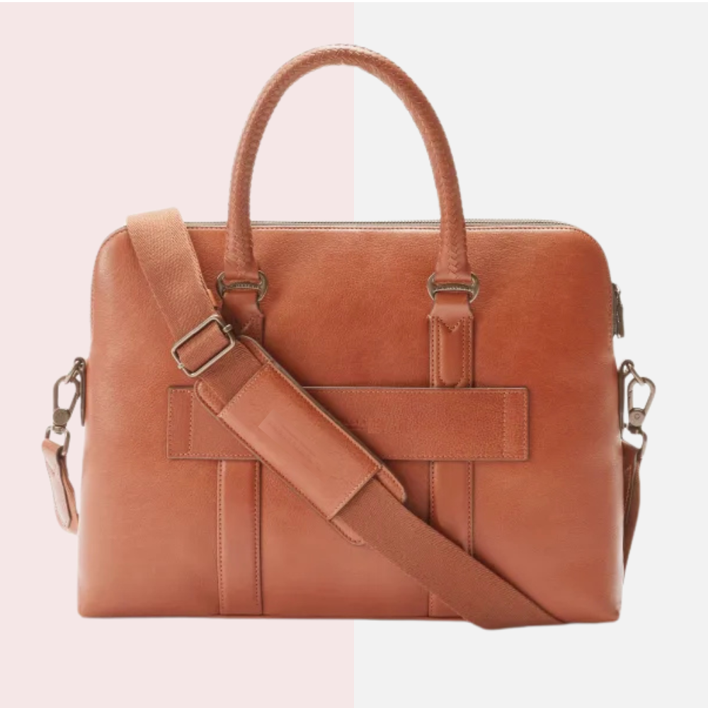 Caramel Leather Briefcase