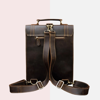 Crazy Horse Leather Laptop Backpack