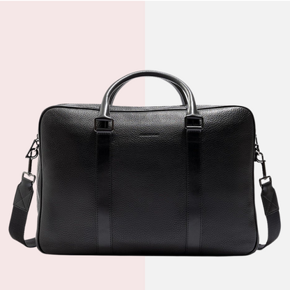 Black Leather Laptop Bag