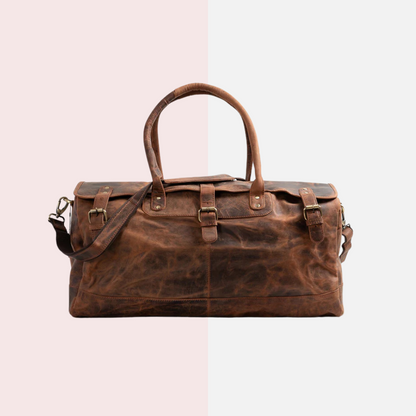 Essex Vintage Full-Grain Leather Duffle Bag