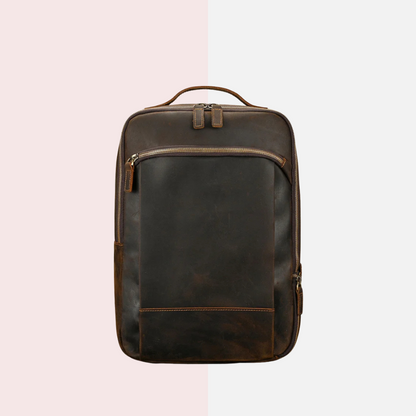 Handcrafted Crazy Horse Leather Backpack