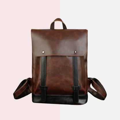 Retro Brown Crazy Horse Leather Backpack