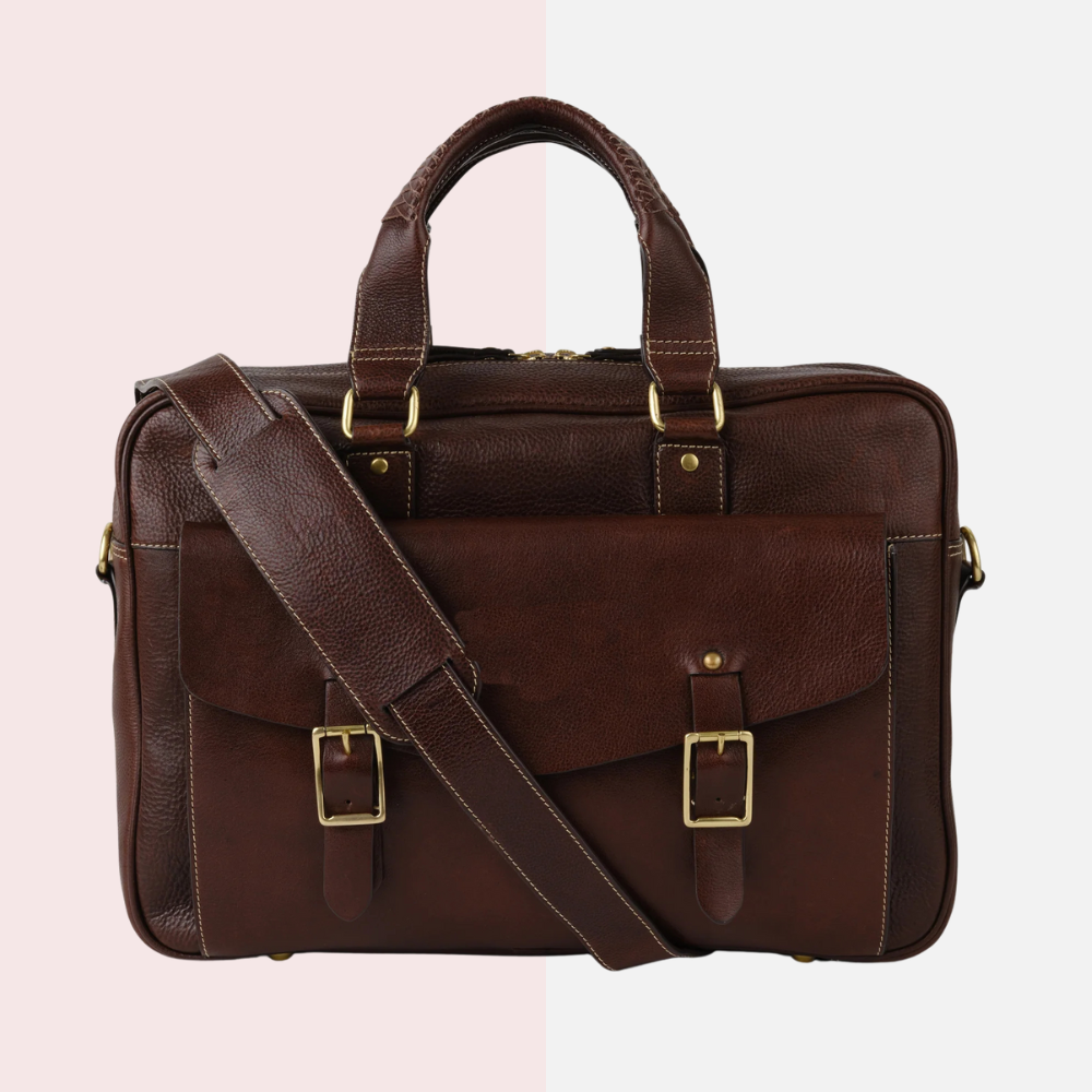 Dark Brown Laptop Briefcase