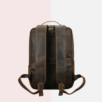 Handcrafted Crazy Horse Leather Backpack