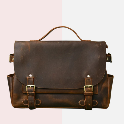 Retro Brown British Style Laptop Bag