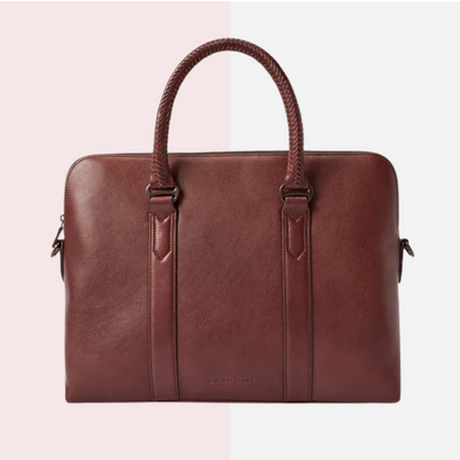 Whiskey Brown Leather Briefcase