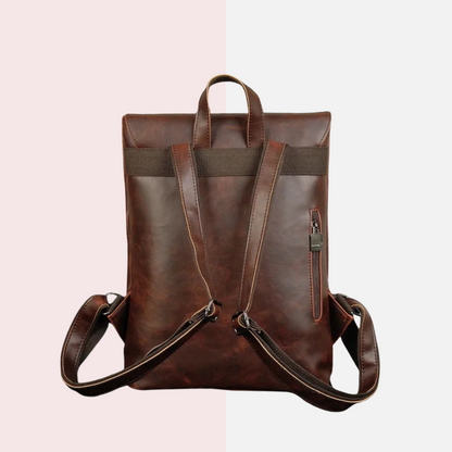 Retro Brown Crazy Horse Leather Backpack