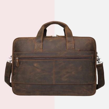 Vintage Designer Leather Laptop Briefcase