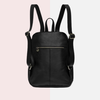 Archy Black Leather Business Backpack