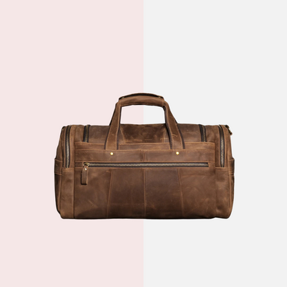 Brown Crazy Horse Leather Duffle Bag
