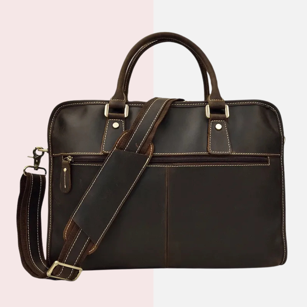 Dark Brown Executive Leather Briefcase