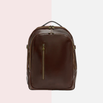 Brown Leather Laptop Backpack
