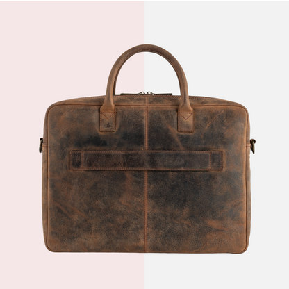Earth Brown Leather Business Briefcase