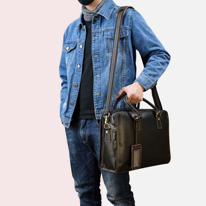 Dark Brown Executive Leather Briefcase