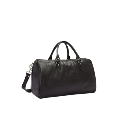Black Calf Leather Saddler Duffle Bag