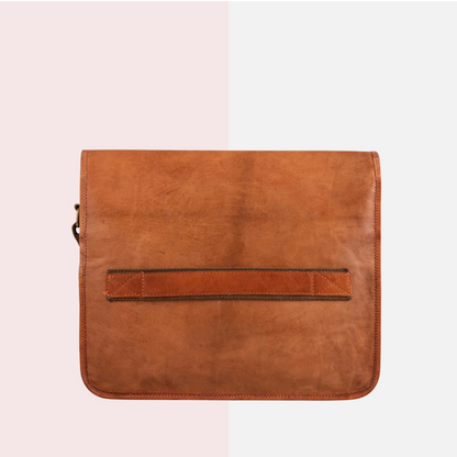 Sleek Leather Laptop Messenger