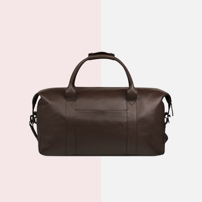 Cocoa Luxe Leather Duffle Bag