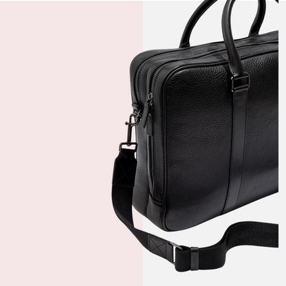 Black Leather Laptop Bag