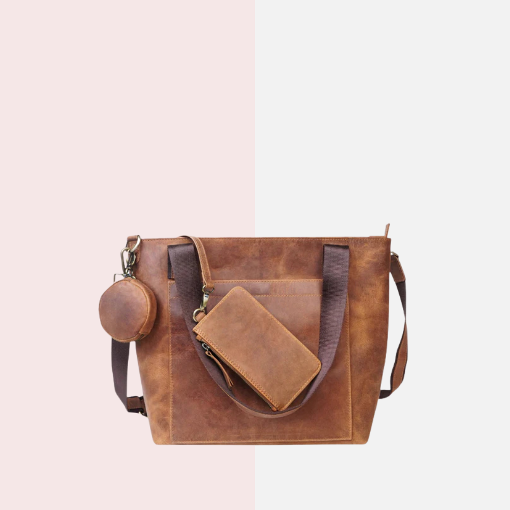 Camel Brown Carryall Tote Bag