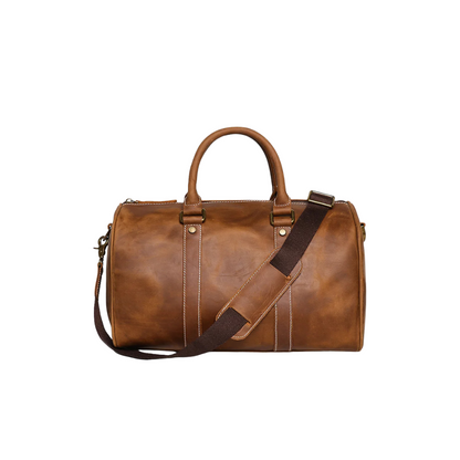 Vintage Brown Leather Business Travel Bag