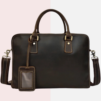 Dark Brown Executive Leather Briefcase